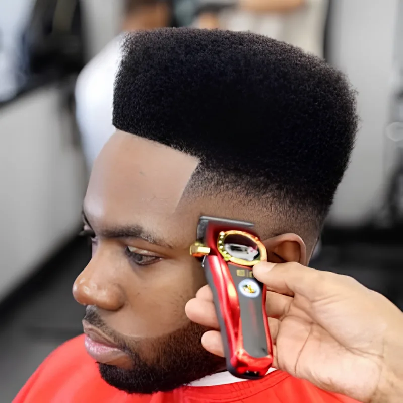 Precision fade haircut result at DR COIFFURE Winnipeg